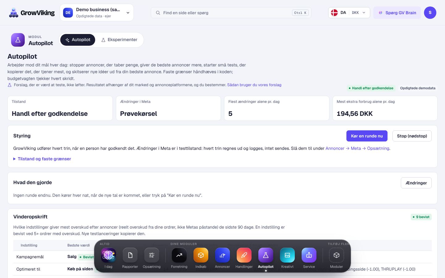 Sådan tester og skalerer Autopilot annoncer