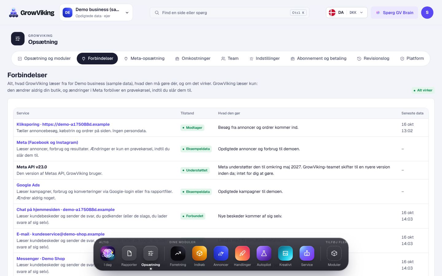 Forbind Google, TikTok og mere