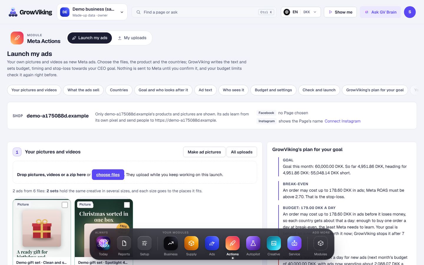 Launch new ads from your pictures
