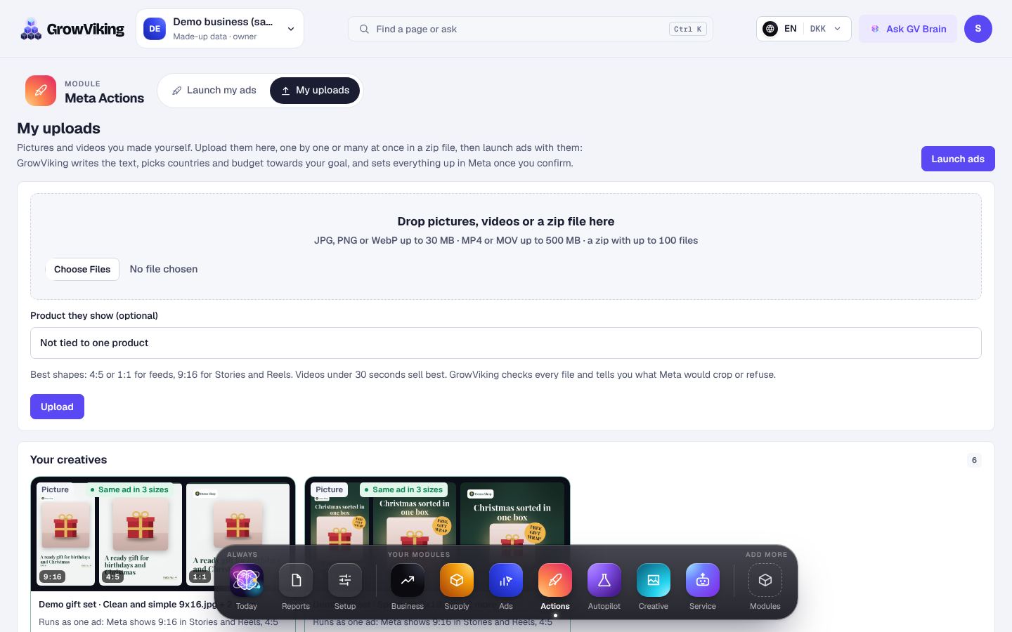 Ad ideas, texts and images