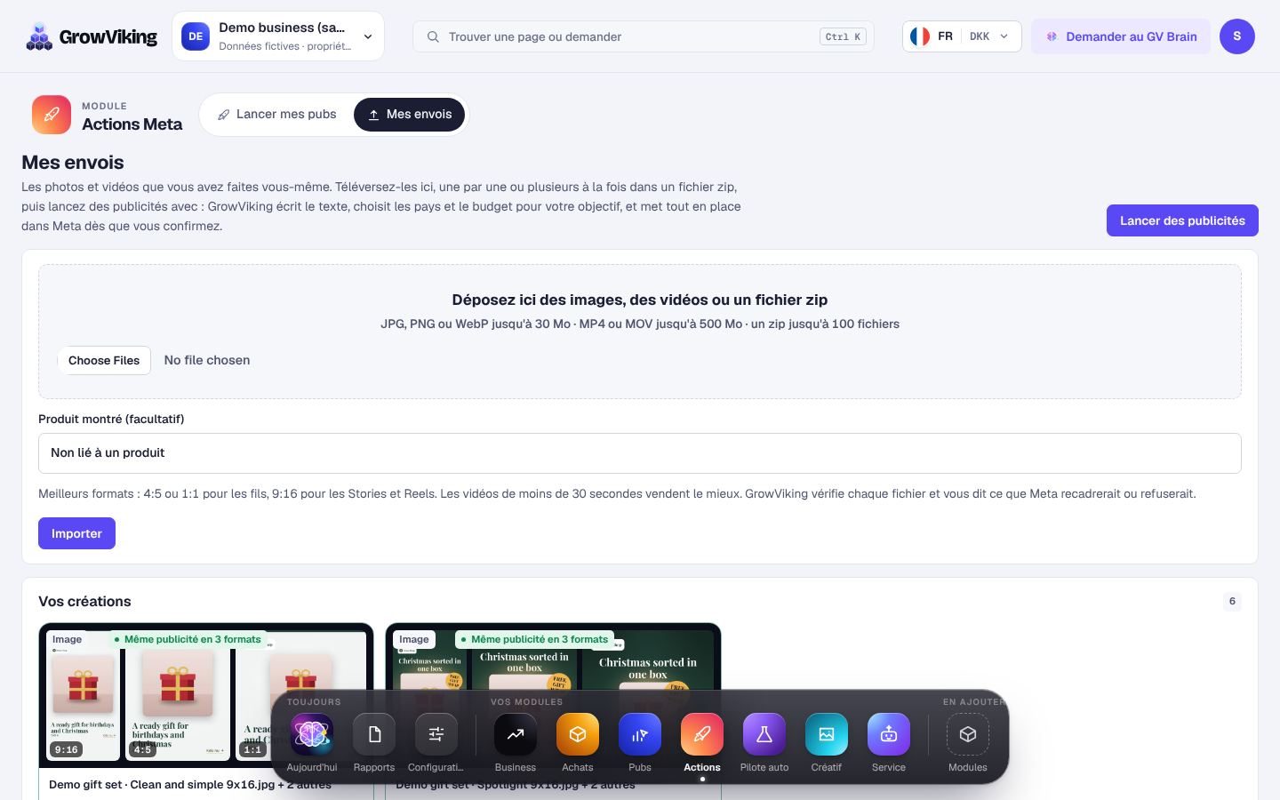 Idées d'annonces, textes et images